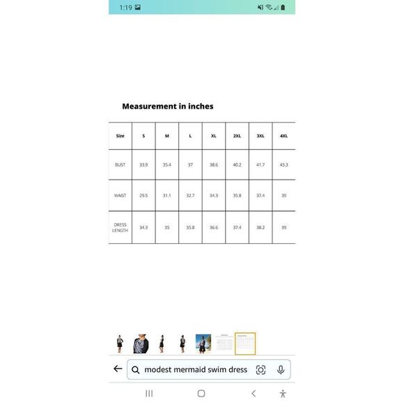 New Size 8 Modest Mermaid Monochrome Modest Swim Dress SPF50+ Black White NWOT - Picture 7 of 10